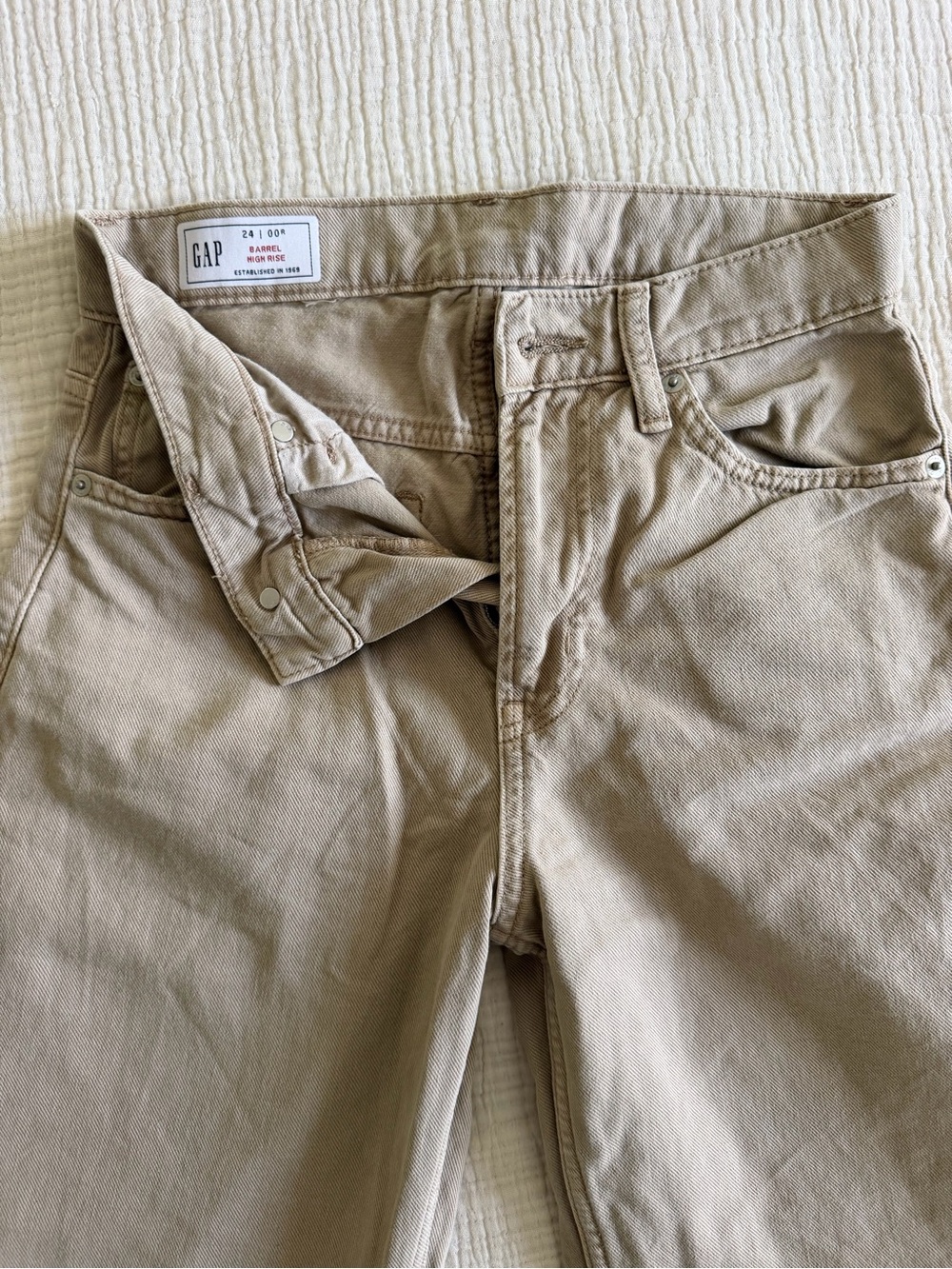 GAP Khaki Straight-Leg Jeans